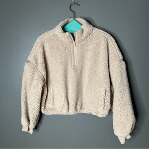 Sage Cream Sherpa Cowl Sweater